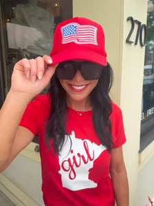 Flag Patch Hat [Red]