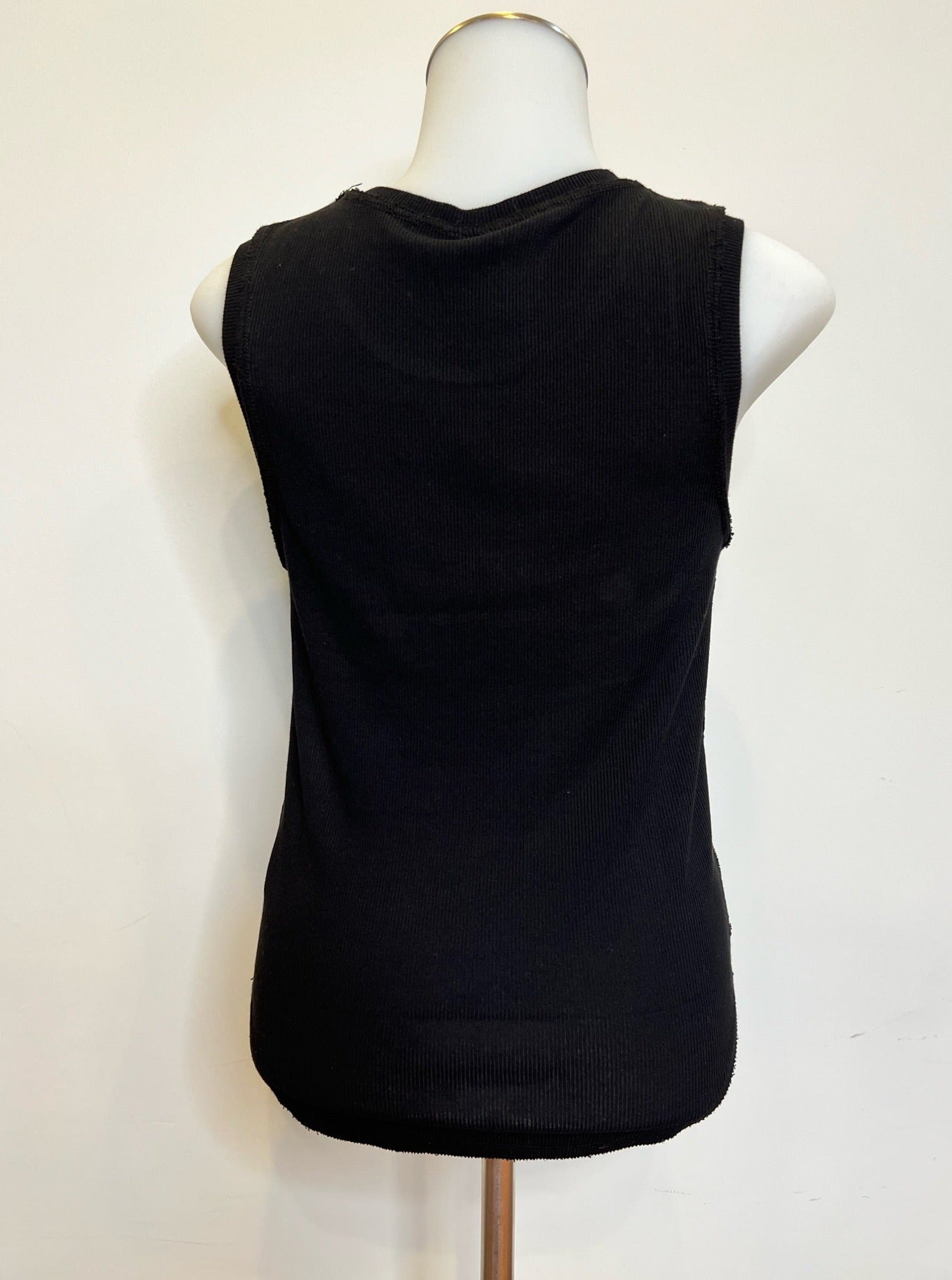 Exposed Band High Neck Tank [Black-57C-61451]