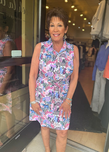 Lulu B Sleeveless Safari Dress [JTMU-SPX4484P]