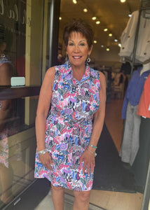Lulu B Sleeveless Safari Dress [JTMU-SPX4484P]