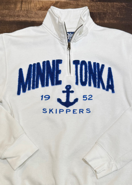 Minnetonka Skipper 1/4 Zip Sweatshirt [White]