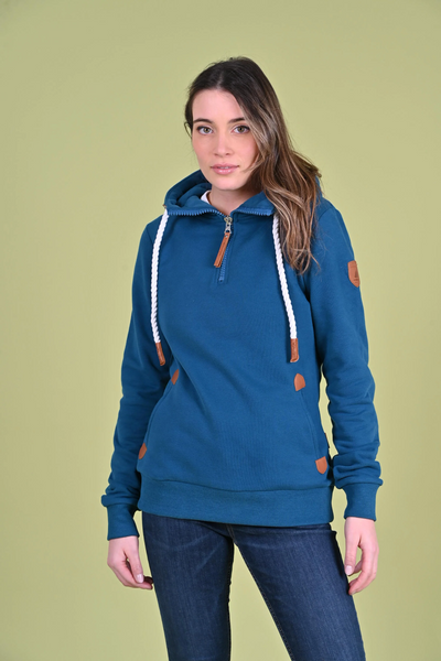 Ivy Half Zip Hoodie [Real Teal-5538]