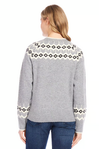 Jacquard Sweater [Gray-4L89855]