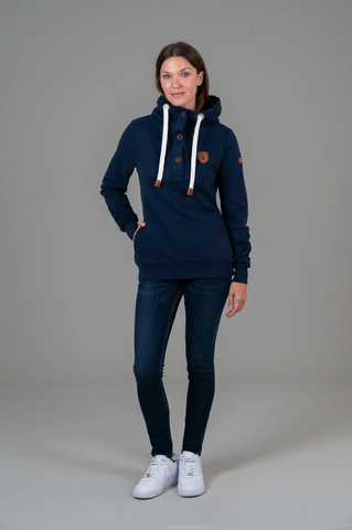 Jas Button Front Pullover [Oxford Blue-5160]