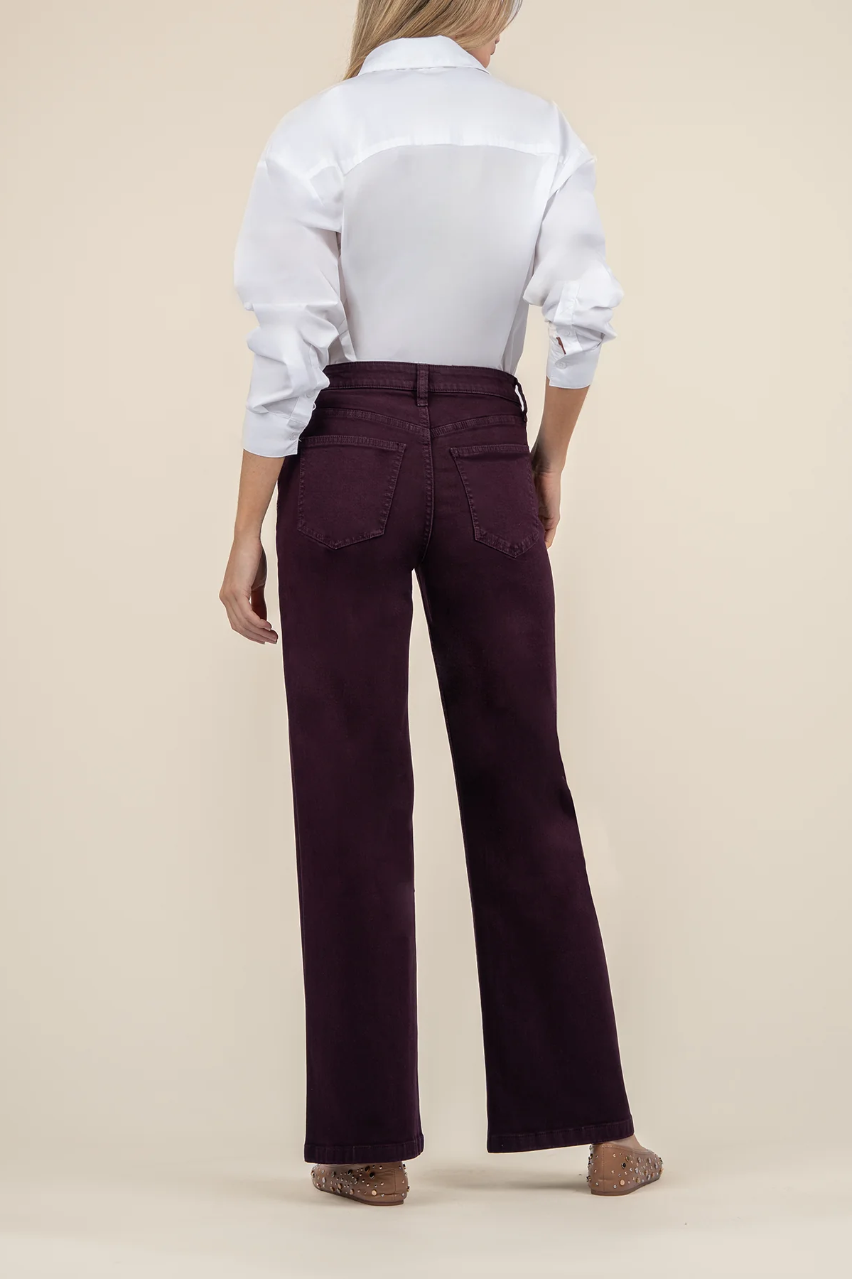 Jean High Rise Wide Leg Clean [Eggplant-KP1705MB1L]