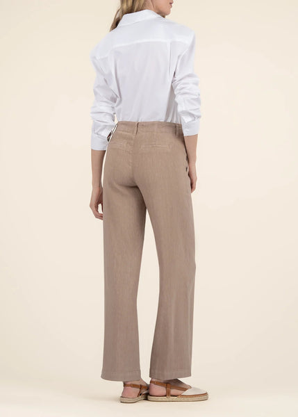 Meg Linen Wide Leg Pant [Khaki-KB44501]