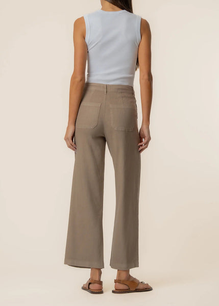 Topaz High Rise Wide Leg Pant [Khaki-KB44801]