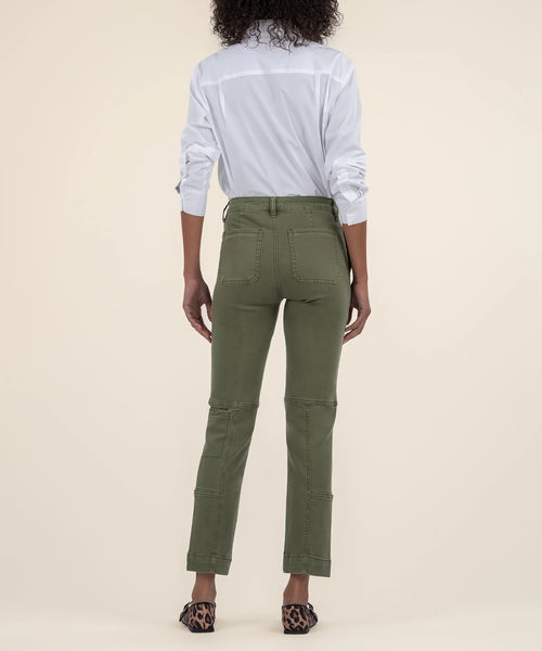 Elizabeth High Rise Straight Leg Pants [Olive-KB59101]