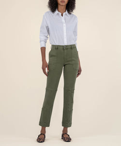 Elizabeth High Rise Straight Leg Pants [Olive-KB59101]