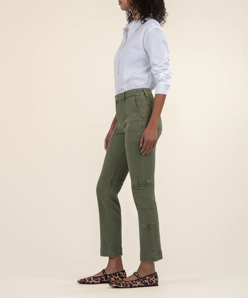 Elizabeth High Rise Straight Leg Pants [Olive-KB59101]