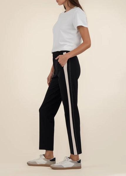 Fay High Rise Straight Leg [Black/Ivory-KB68401]