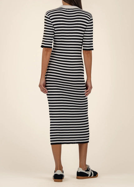 Apollonia V-Neck Collar Dress []