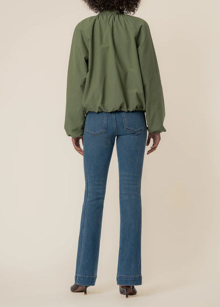 Lainey Zip Front Bomber Jacket [Cedar Green-KJ64101]