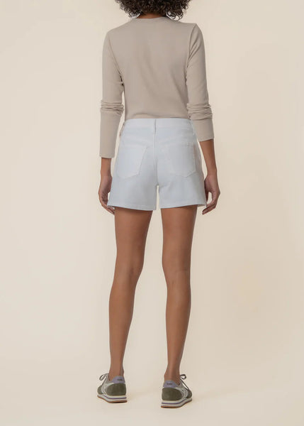 Jane High Rise Long Short [optic white -KS2186MA2]
