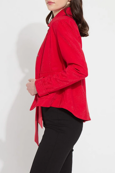 Kendra Vegan Suede Jacket [Deep Red-24-3427-M8]