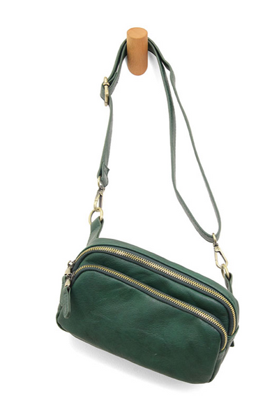 Kylie Double Zip Sling Bag [Deep Green-L8212]