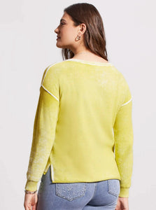 LS V-Neck Sweater [Apple Green-5394O]