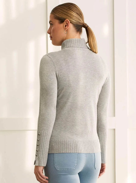 L/S Turtleneck Sweater [LT Grey Mix-1490O]