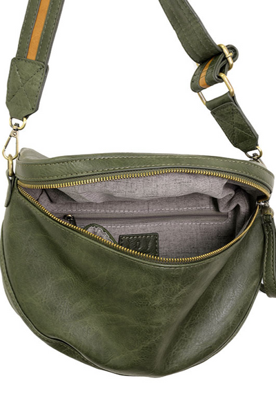 Laura Contrast Strap Sling Bag [Forest Green-L8242]