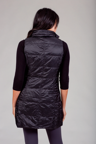 Long Down Vest [Black-50171]