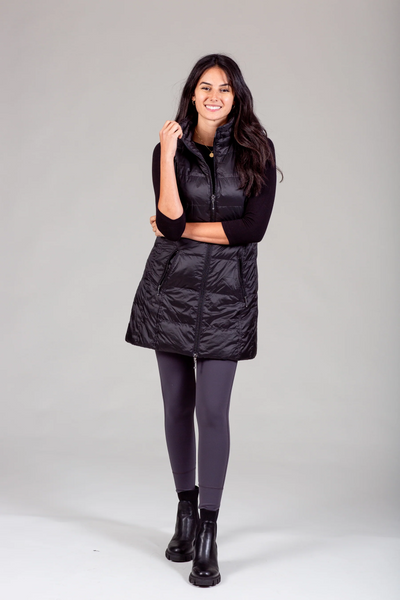 Long Down Vest [Black-50171]