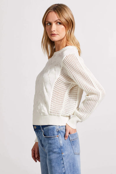 Long Sleeve Dolman Crewneck Sweater [Eggshell-5551O]