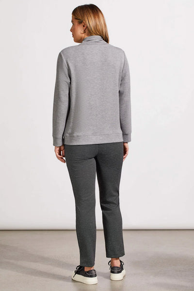 Long Sleeve Funnel Neck With Pockets [Grey Mix-1875O]