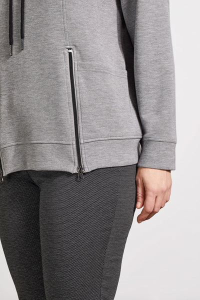 Long Sleeve Funnel Neck With Pockets [Grey Mix-1875O]