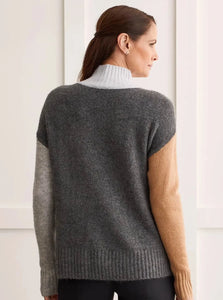 Long Sleeve Mock Neck Sweater [Charcoal-1609O]