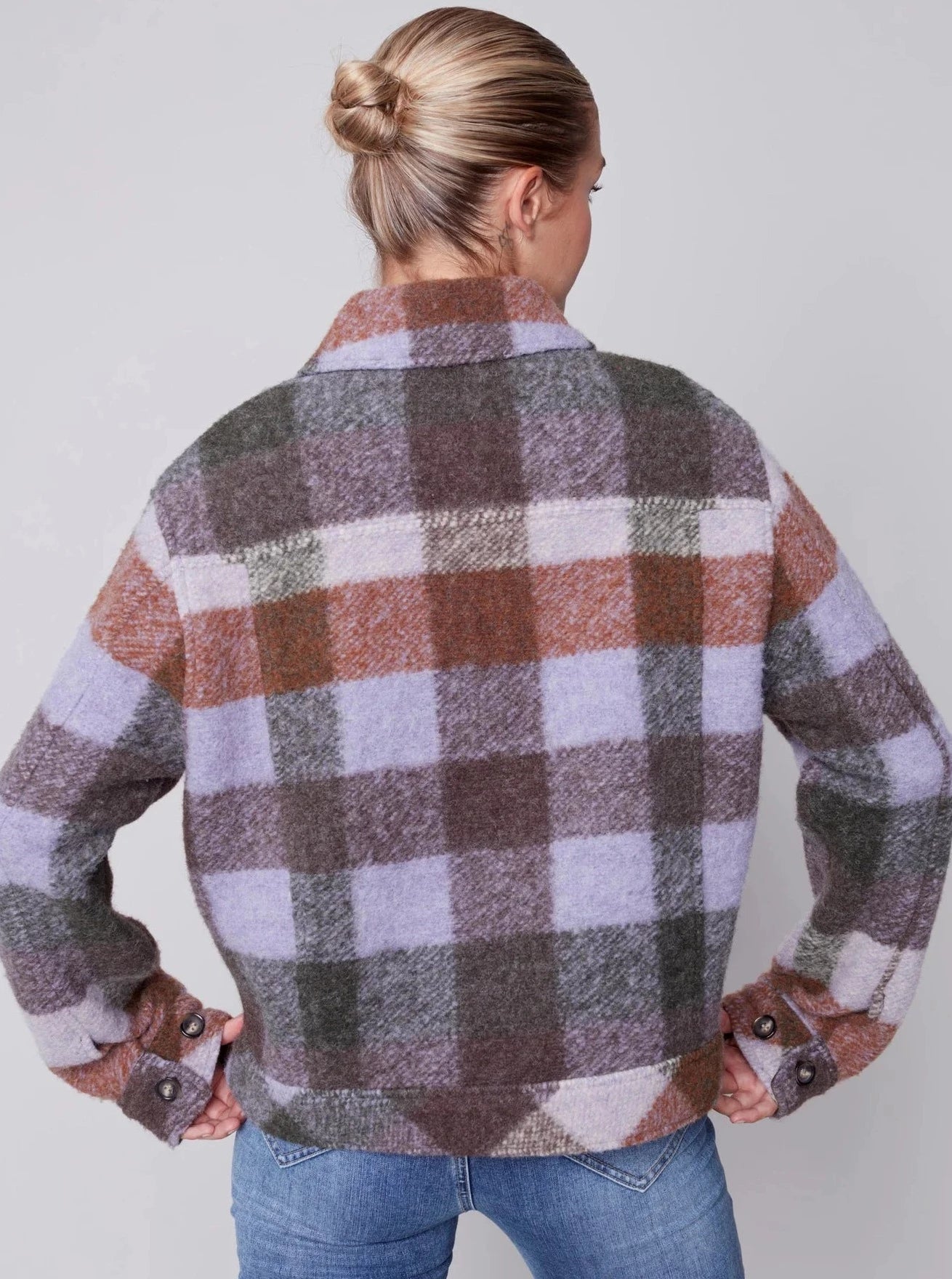 Long Sleeve Shorter Length Shirt Jacket [Spruce-C6210R]