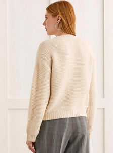 Long Sleeve Sweater Cardigan [Oatmeal-1540O]