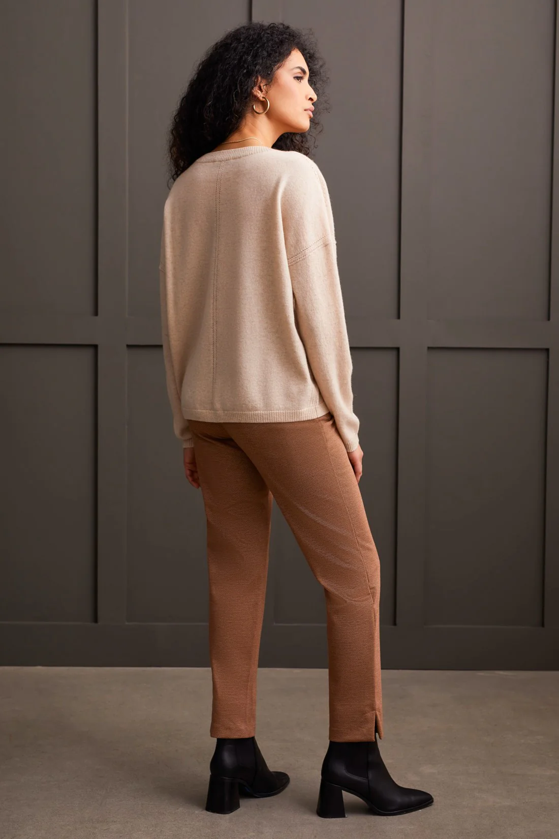 Long Sleeve Sweater Pointelle [H Moonstone-1892O]