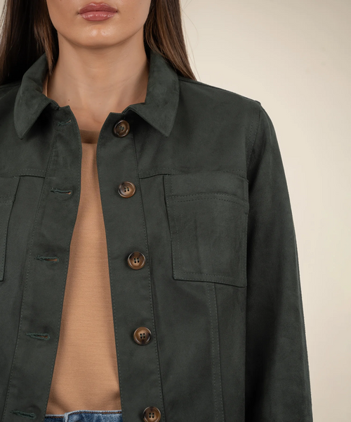 Matilda Crop Jacket [Hunter Green-KJ52101]