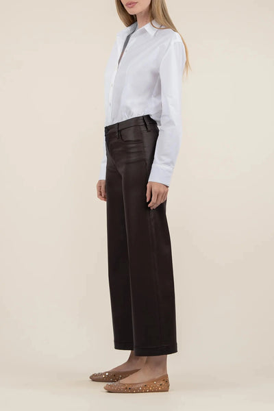 Meg High Rise Fab Ab Wide Leg [Chocolate]