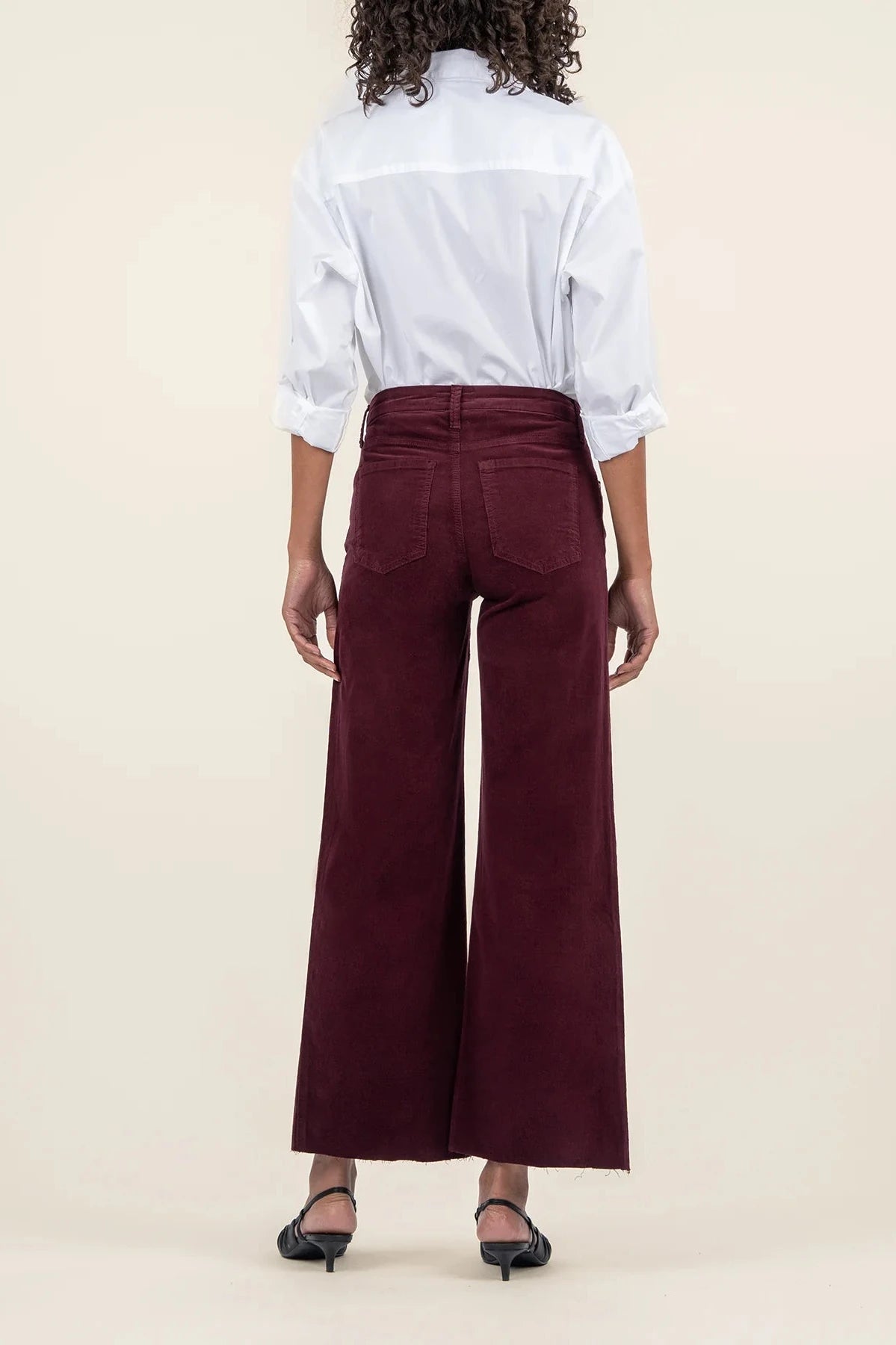 Meg High Rise Fab Ab Wide Leg [Dark Plum]