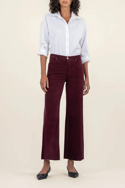 Meg High Rise Fab Ab Wide Leg [Dark Plum]