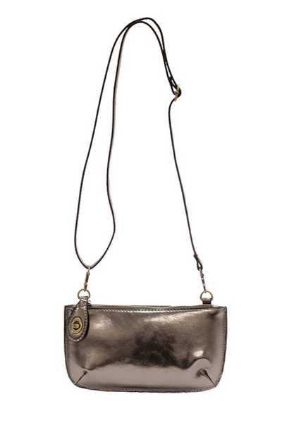 Mini Crossbody Wristlet Clutch [Liquid Chrome-L8236]