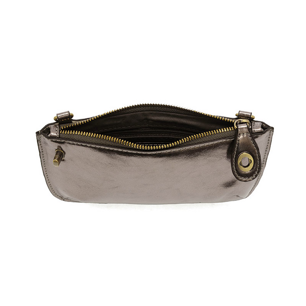 Mini Crossbody Wristlet Clutch [Liquid Chrome-L8236]