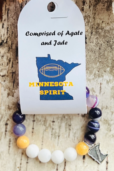 Minnesota Pro Football Spirit Bracelet [Purple/White/Gold]