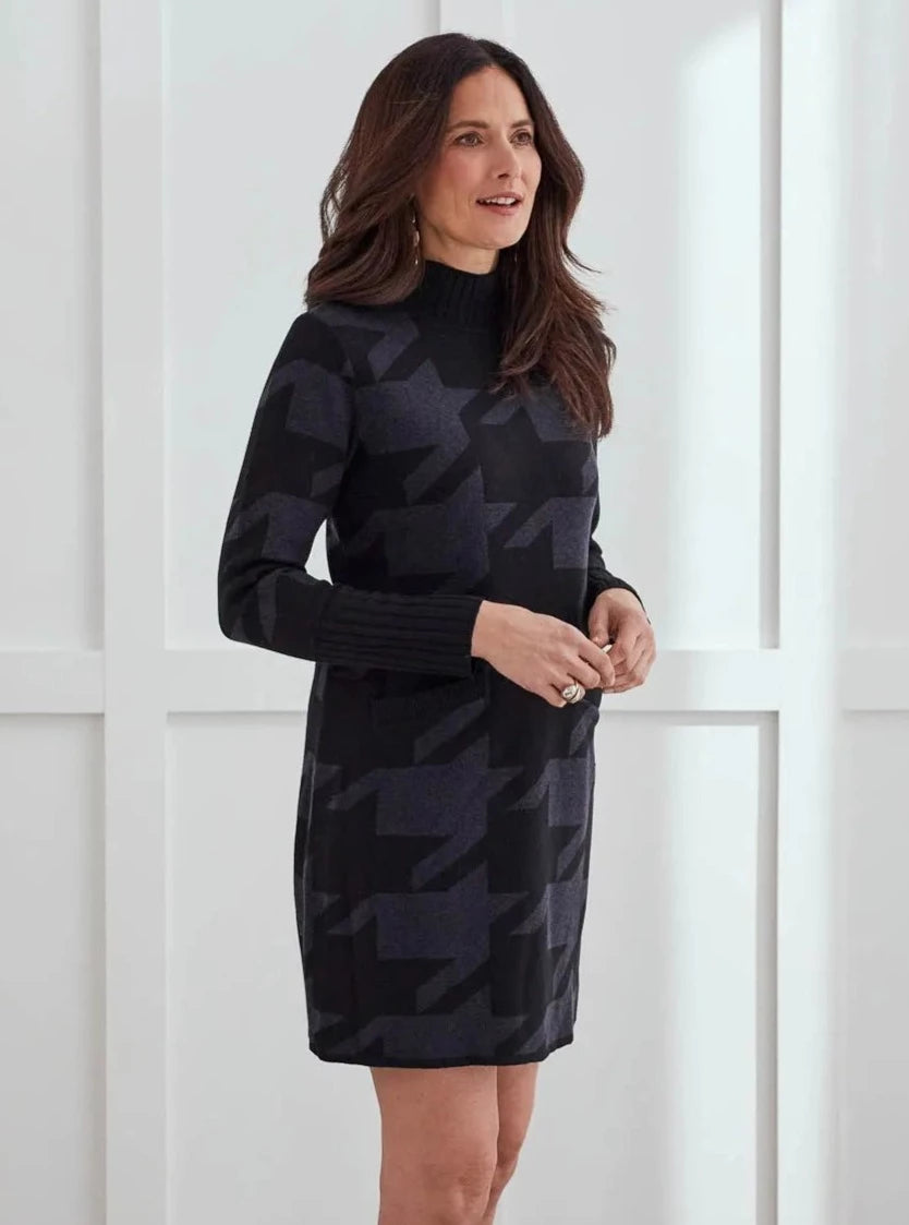 Mock Neck Sweater Dress [H Charcoal-7533O] Ooh La La Boutique MN S / H Charcoal