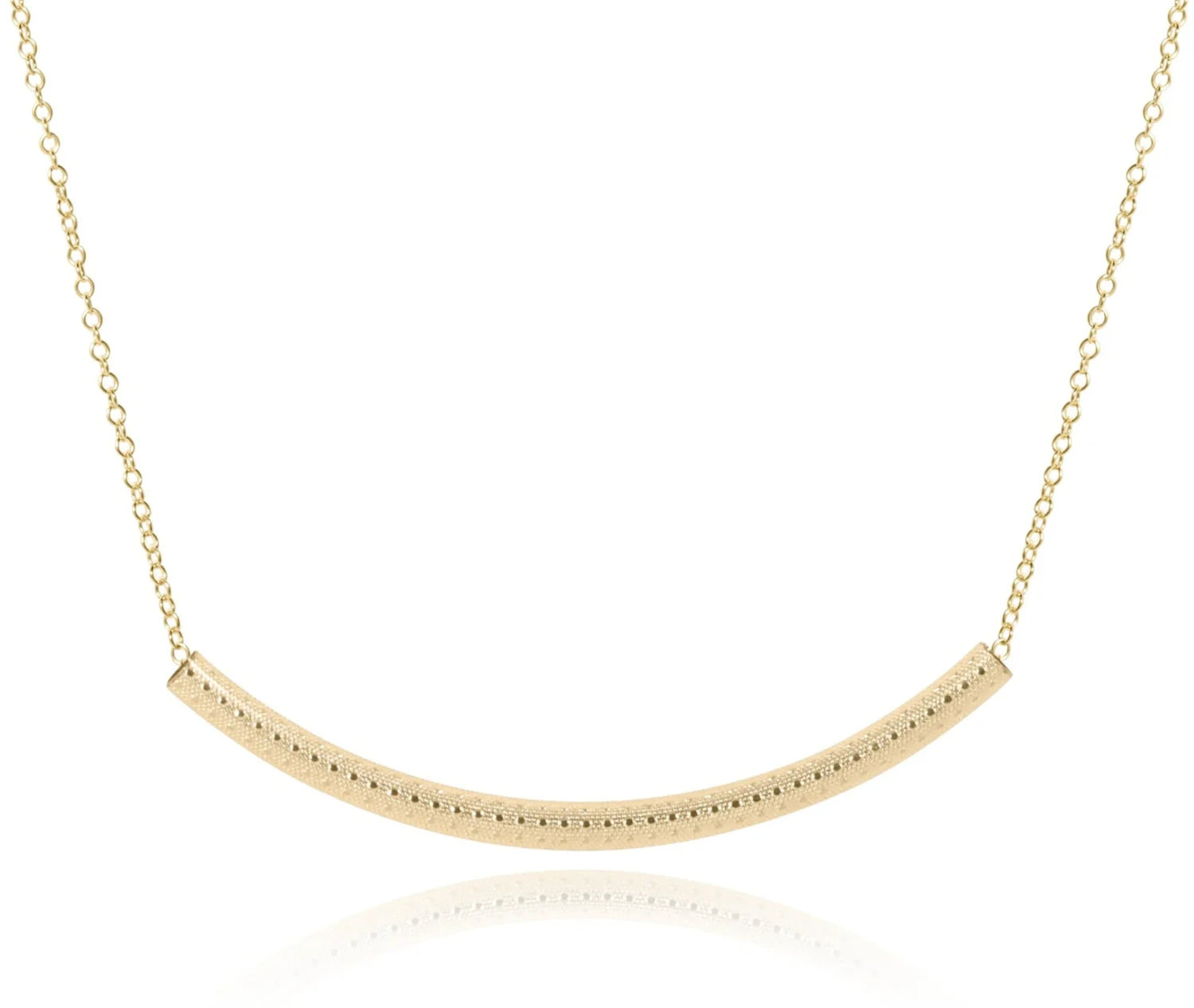 16" Necklace Bliss Bar Texture Gold [N16GBBTG]