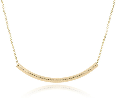 16" Necklace Bliss Bar Texture Gold [N16GBBTG]
