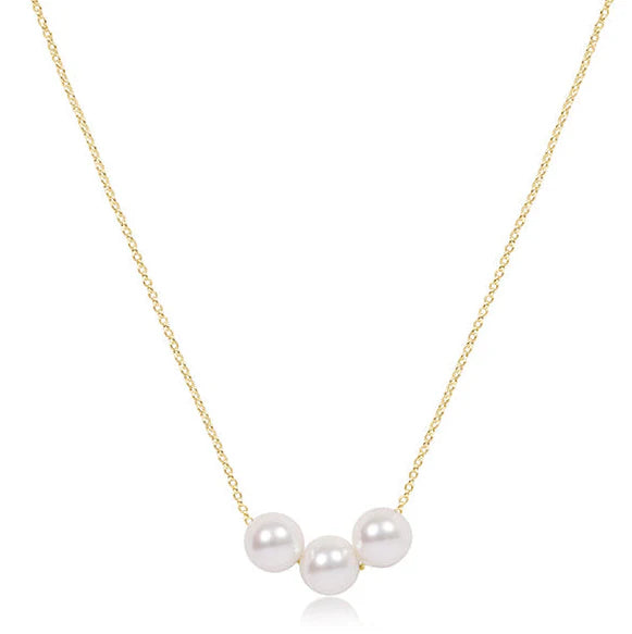 16" Necklace Gold Joy Pearl 6MM [N16GJOYPE6]