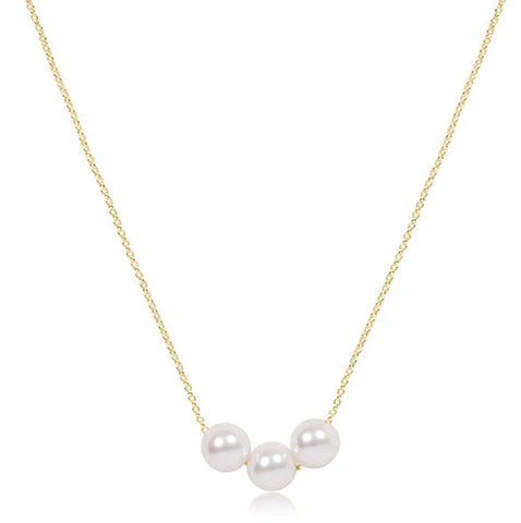 16" Necklace Gold Joy Pearl 6MM [N16GJOYPE6]
