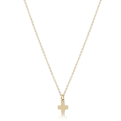 16" Necklace Gold Signature Cross Small Gold [N16GSCSMGLD]