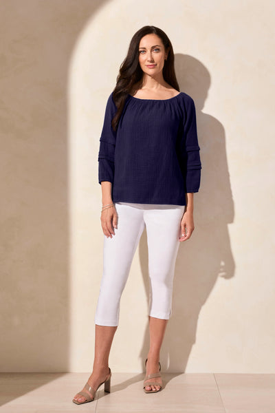 On and Off Shoulder Blouse [Nautical-5728O]