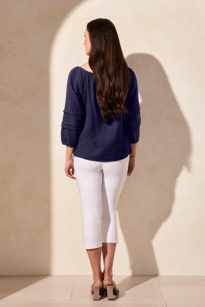On and Off Shoulder Blouse [Nautical-5728O]
