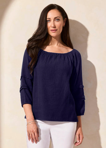 On and Off Shoulder Blouse [Nautical-5728O]