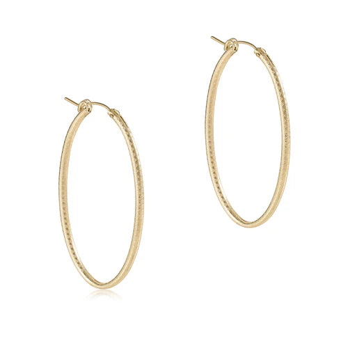 Oval Gold 2" Hoop Textured [EOVG2HT]