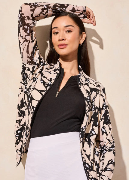 Long Sleeve Mock Neck Carigan [Pepple-1817O]
